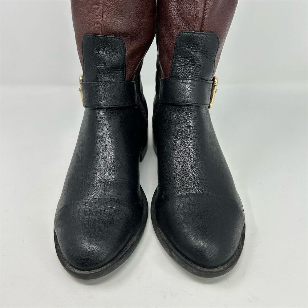 Vince Camuto Leisha Women's Knee High Riding Boots Black and Red Size 7M - Picture 4 of 14